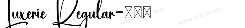 Luxerie Regular字体转换
